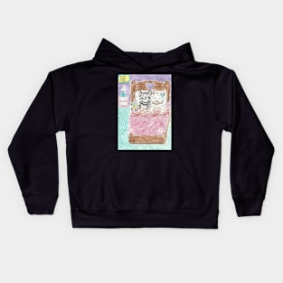 Sleeping kittens cat  art Kids Hoodie